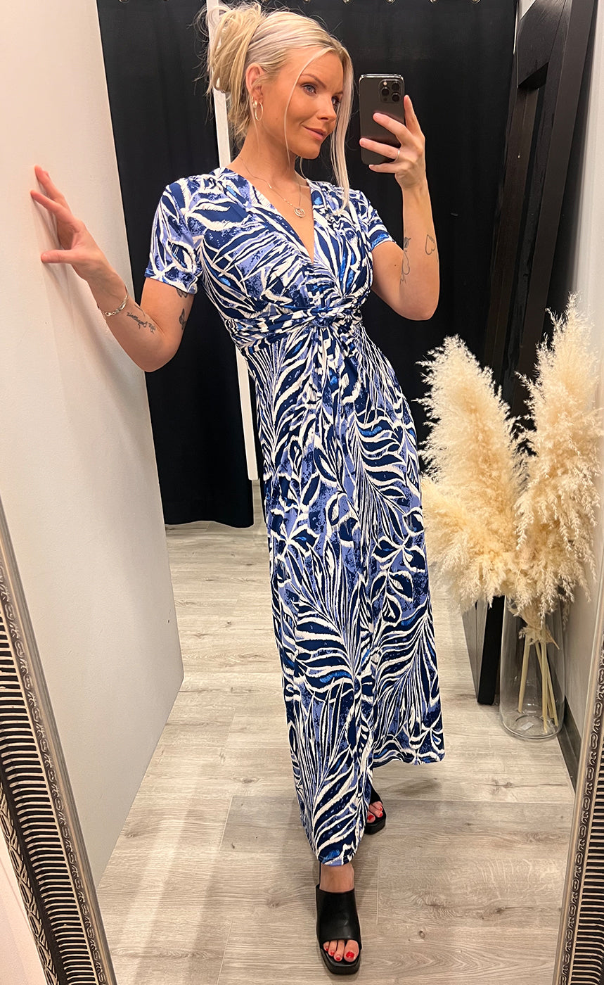 Alana dress - navy/white