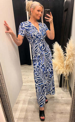 Alana dress - navy/white