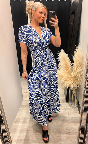 Alana dress - navy/white