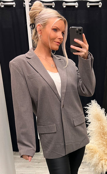 Dyanna blazer - dark brown stripe