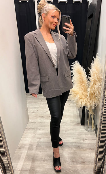 Dyanna blazer - dark brown stripe