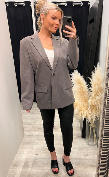 Dyanna blazer - dark brown stripe