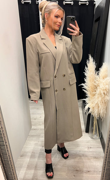 Magda oversized coat - taupe