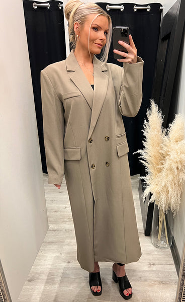 Magda oversized coat - taupe