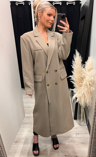 Magda oversized coat - taupe