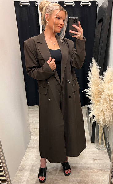 Magda oversized coat - choco