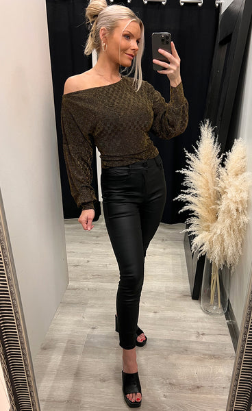 Glitter top 8957 - gold