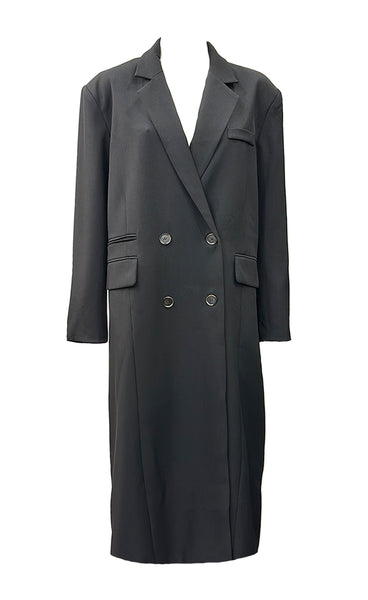 Magda oversized coat - black