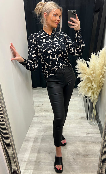 Nemmy blouse 2 - black mix