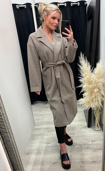 ICHI Jannet jacket 8 - taupe gray melange