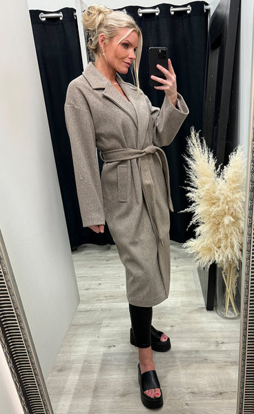 ICHI Jannet jacket 8 - taupe gray melange