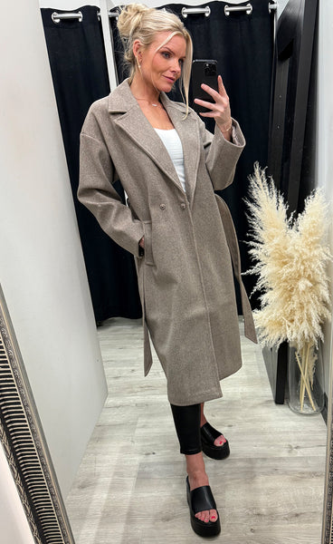 ICHI Jannet jacket 8 - taupe gray melange