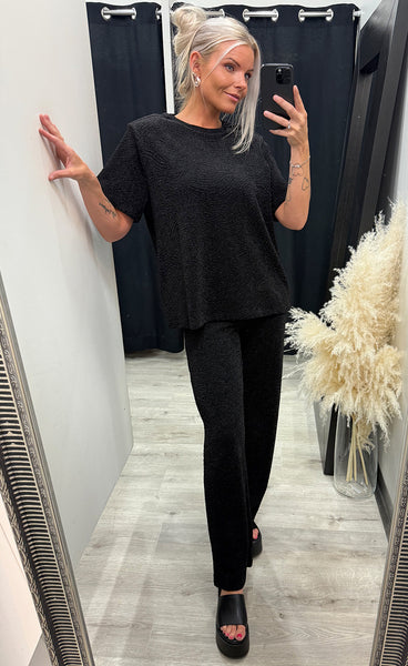 Nareen shortsleeve - black glitter