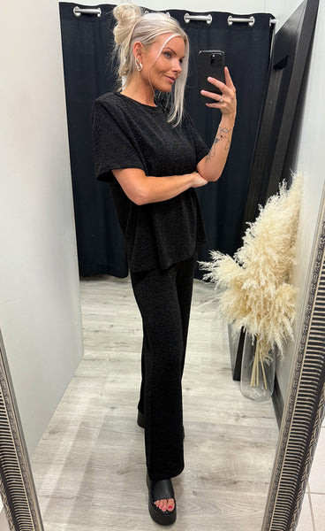 Nareen shortsleeve - black glitter