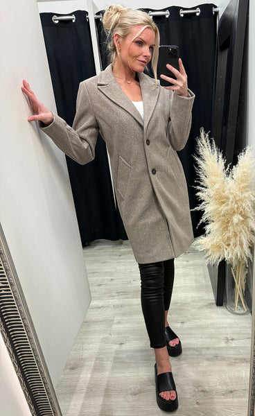 ICHI Jannet jacket 10 - taupe gray melange