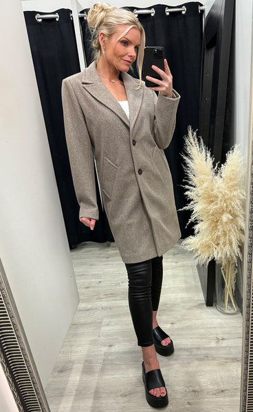 ICHI Jannet jacket 10 - taupe gray melange