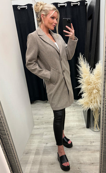 ICHI Jannet jacket 10 - taupe gray melange