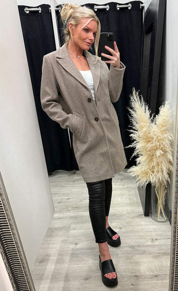 ICHI Jannet jacket 10 - taupe gray melange