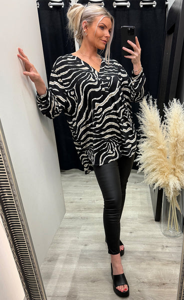 Lori teygjubolur - black/zebra