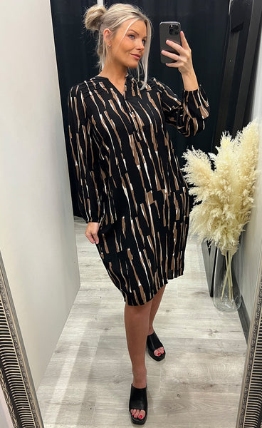 Glowy dress 1 - cocoa creme