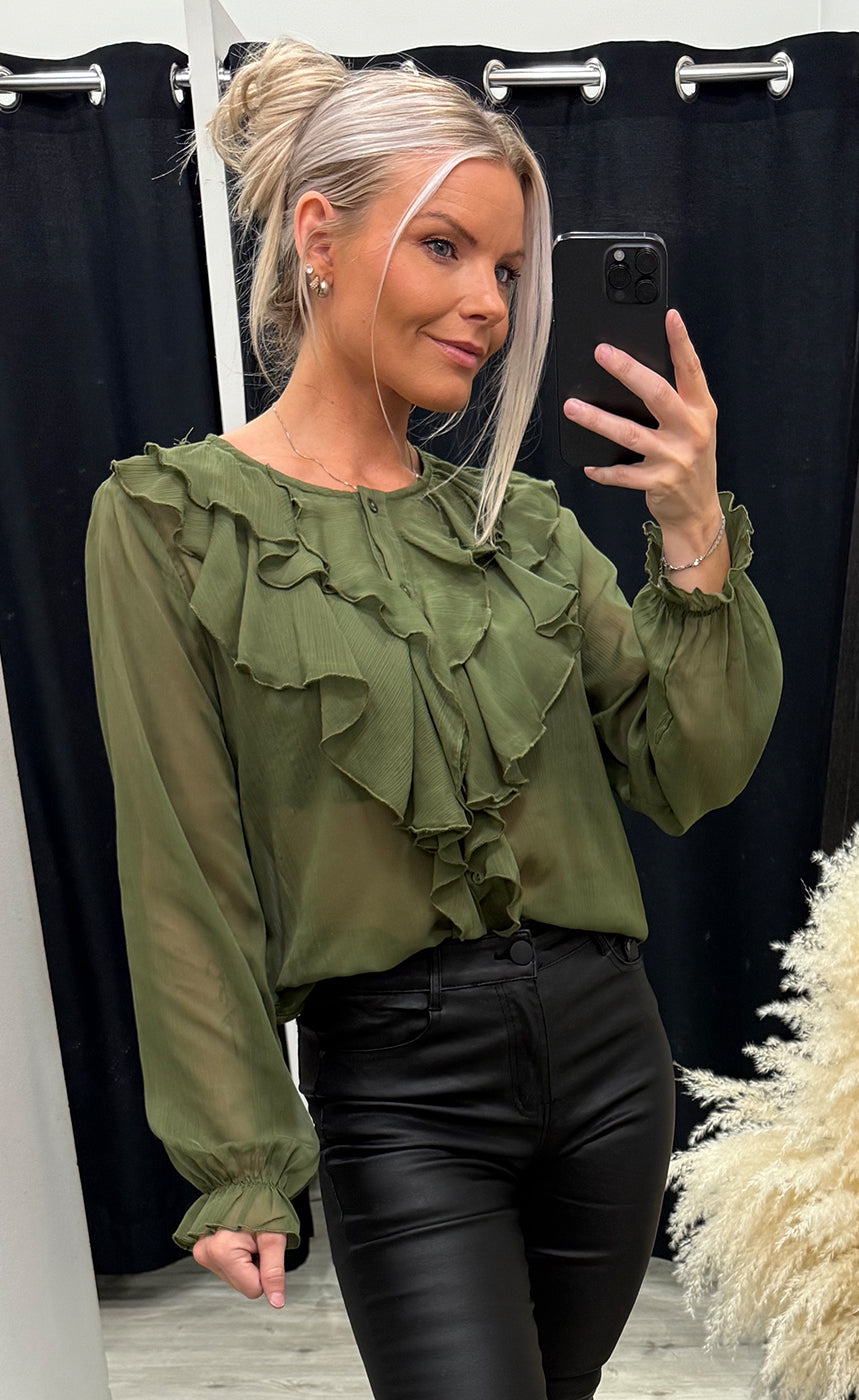 Ditte blouse - winter moss