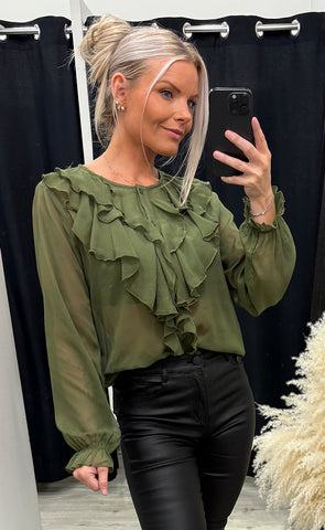 Ditte blouse - winter moss