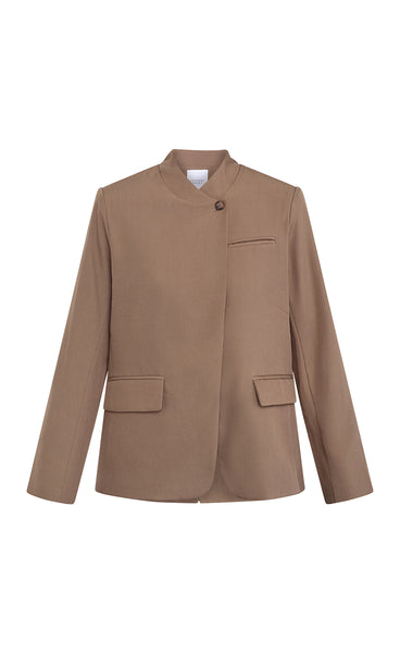 SP Viksa high blazer - dark sand melange