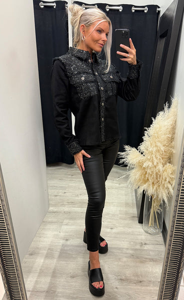 Cossie shirt - black glitter