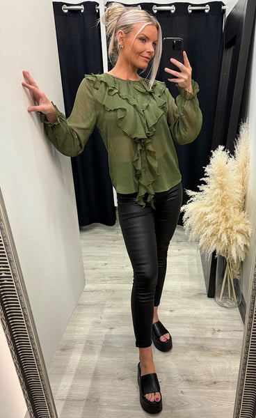 Ditte blouse - winter moss