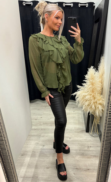 Ditte blouse - winter moss