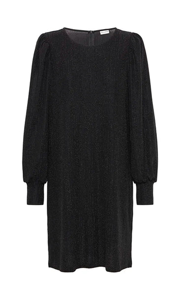 Thea zipper dress - black glitter