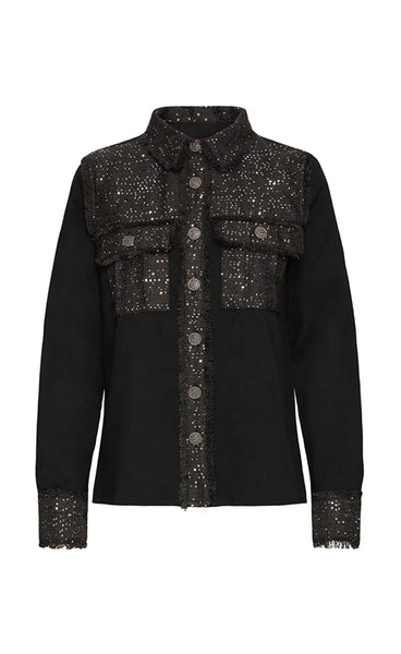 Cossie shirt - black glitter