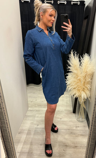 Chicago dress 5 - mid blue denim