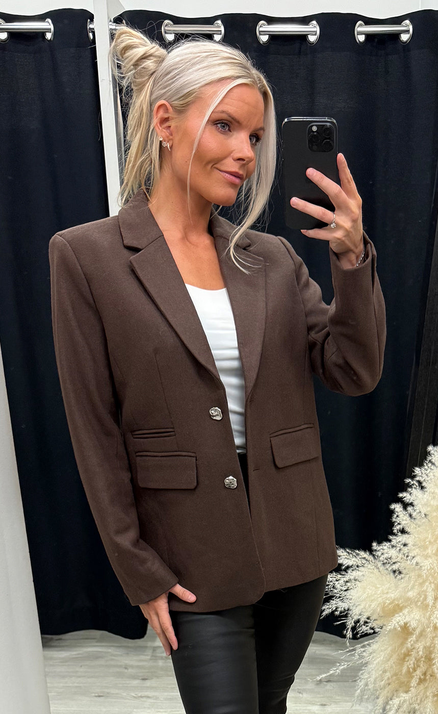 Elliot loose blazer - hot fudge