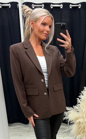 Elliot loose blazer - hot fudge