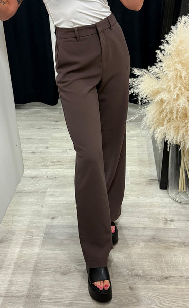 Macy michelle HW wide pants - hot fudge