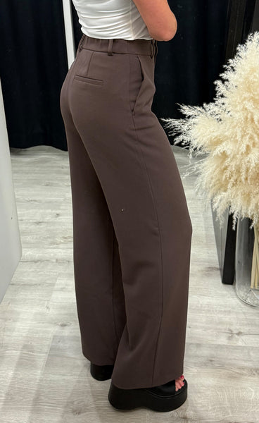 Macy michelle HW wide pants - hot fudge