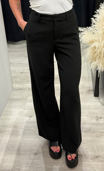 Macy michelle HW wide pants - black
