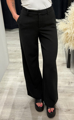 Macy michelle HW wide pants - black