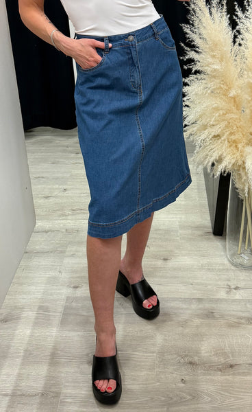 Chicago skirt 1 - mid blue denim