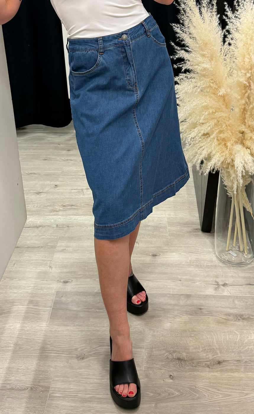 Chicago skirt 1 - mid blue denim