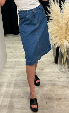 Chicago skirt 1 - mid blue denim