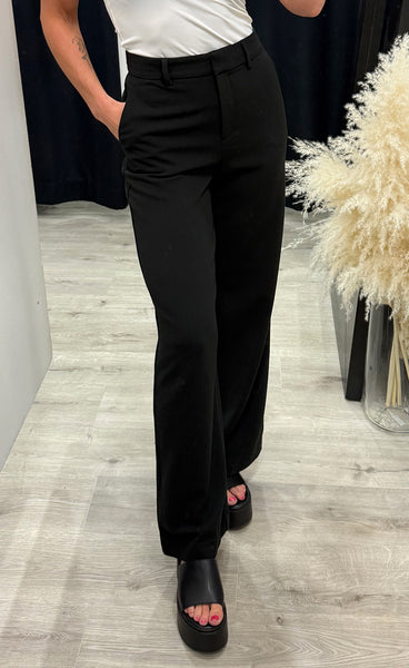 Macy michelle HW wide pants - black