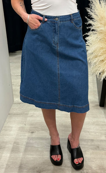 Chicago skirt 1 - mid blue denim
