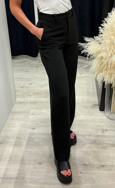 Macy michelle HW wide pants - black