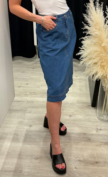Chicago skirt 1 - mid blue denim