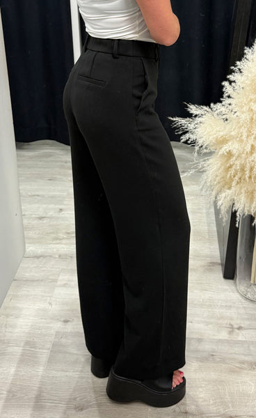 Macy michelle HW wide pants - black