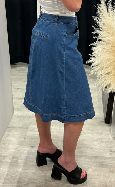 Chicago skirt 1 - mid blue denim