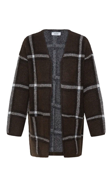 b.young Odell check cardigan - java large check