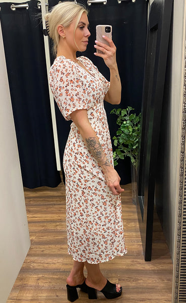 Neomina dress - persimmon flower